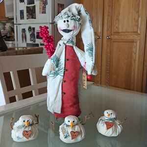 Mr Flake 13" Tall And His 3 Friends 3" Tall